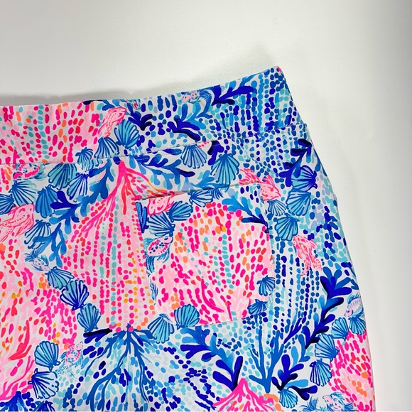 Lilly Pulitzer active skort with pockets scalloped hem blue pink size 16 - Picture 9 of 12